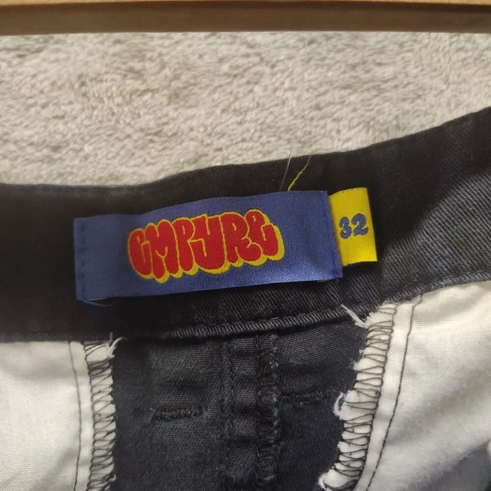 EMPYRE Pants Mens 32x28 Black Utility Pockets Adjustable Waist Workwear Cargo